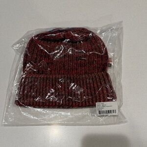 Cozy Red and Black Knit Beanie for Kids